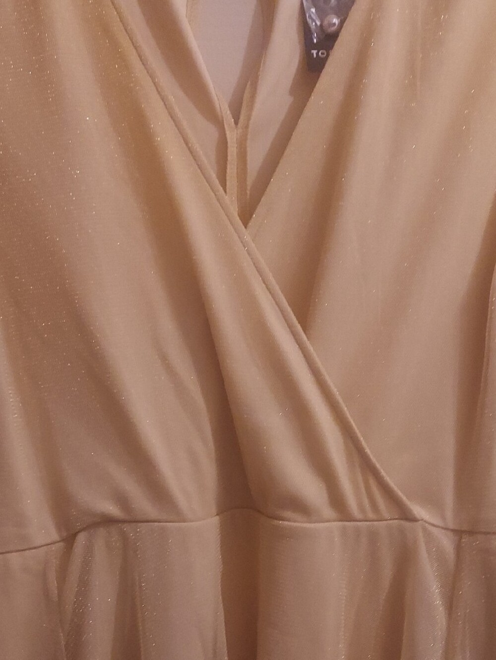 torrid Pale Gold Sleeveless Tiered Midi Dress - Picture 4 of 8